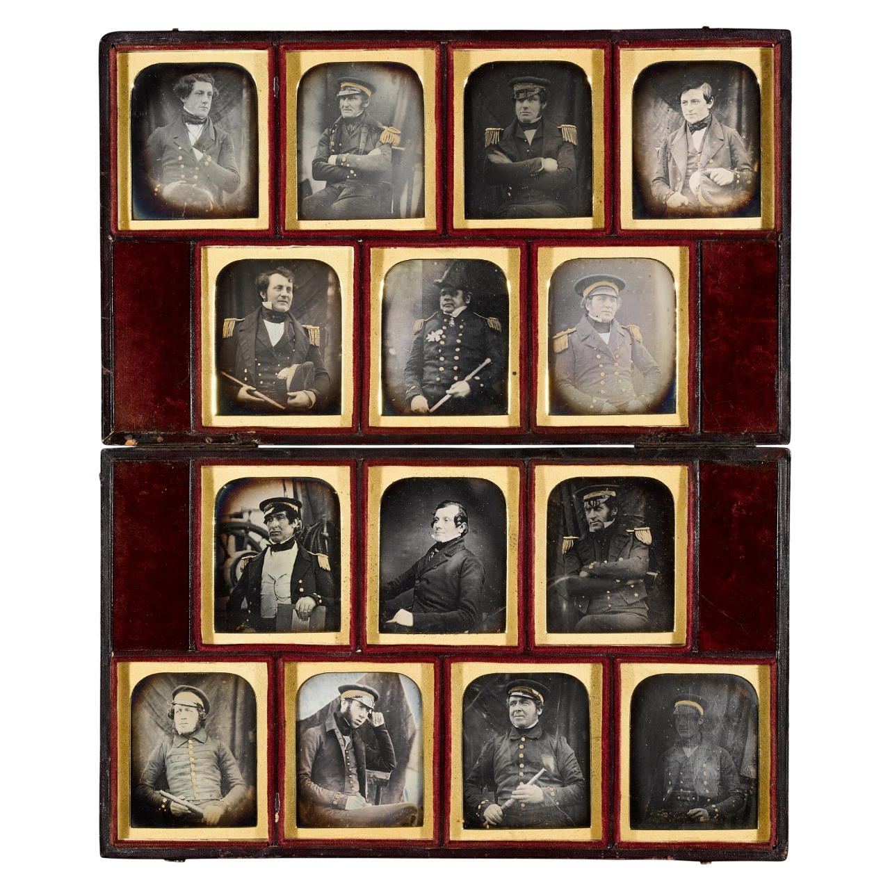 A collection of daguerreotypes of the Franklin Expedition Officers